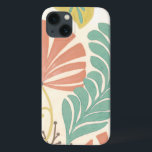 Funda Para iPhone 13 Vinos y hojas de la flor pastel sobre fondo crema<br><div class="desc">Las viñas y hojas florales en colores pastel son los protagonistas de esta obra de Erica J. Vess. La mezcla de pasteles en el fondo crema ayuda a que el cuadro destaque sin abrumar los sentidos. ¡Pon esta huella tropical en tu casa hoy!</div>