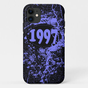 Funda Para iPhone 11 Vintage 1997 Birthday and Since (púrpura, negra)