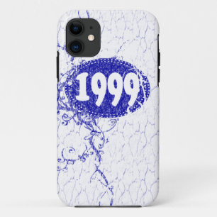 Funda Para iPhone 11 Vintage 1999 Birthday and Since (azul, blanco)