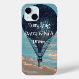 Funda Para iPhone 15 Vintage Air Balloon Dreaming Dream Cita