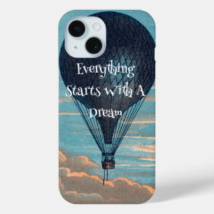 Funda Para iPhone 15 Vintage Air Balloon Dreaming Dream Cita