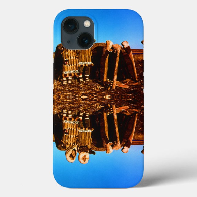 Funda De Case-Mate Para iPhone Vintage Alaska Fraude eskimo arctic sod igloo (Reverso )