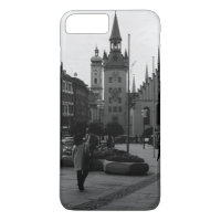 Vintage Alemania Munich Church Marienplatz