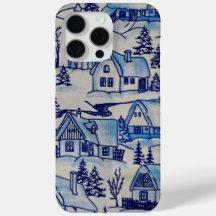 Vintage Blue Navidades Holiday Village