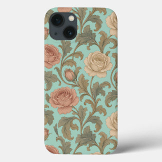 Funda Para iPhone 13 Vintage Botanical Rose