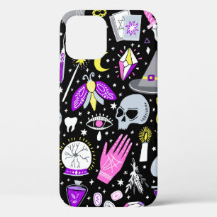 Funda Para iPhone 12 vintage bruja mágica sin costura. Brujería b