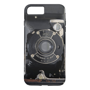 Funda Para iPhone 8 Plus/7 Plus VINTAGE CAMERA 6b Cámara plegable USA Iphone