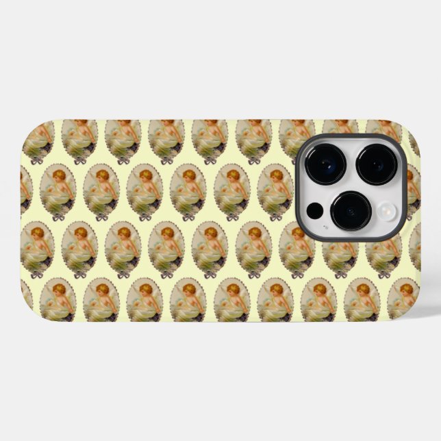 Funda De Case-Mate Para iPhone Vintage Cherubs (Reverso (Horizontal))