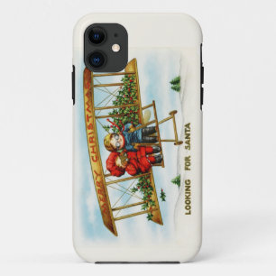 Funda Para iPhone 11 Vintage Christmas Children Buscando a Santa María