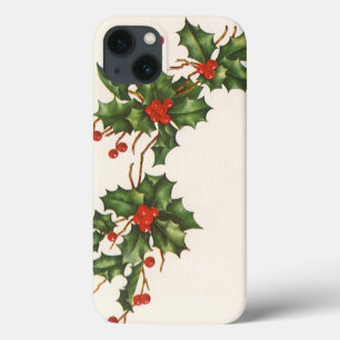 title_seo2 Vintage Christmas, Holly Plant with Red Berries