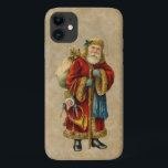 Funda Para iPhone 11 Vintage Christmas Old World Santa Claus<br><div class="desc">Estuche de teléfono con un viejo Navidad del Viejo Mundo, Santa Claus. El clásico santa del viejo mundo, con su famoso abrigo rojo y llevando una bolsa llena de juguetes. Este Santa de la vieja usanza es delgado y tiene un bastón para caminar por la tierra regalando juguetes a todos...</div>