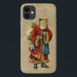 Funda Para iPhone 11 Vintage Christmas Old World Santa Claus<br><div class="desc">Estuche de teléfono con un viejo Navidad del Viejo Mundo, Santa Claus. El clásico santa del viejo mundo, con su famoso abrigo rojo y llevando una bolsa llena de juguetes. Este Santa de la vieja usanza es delgado y tiene un bastón para caminar por la tierra regalando juguetes a todos...</div>