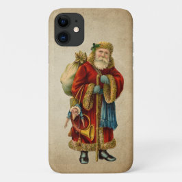 Funda Para iPhone 11 Vintage Christmas Old World Santa Claus