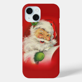 Funda Para iPhone 15 Vintage Christmas Santa Claus