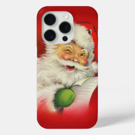 Funda Para iPhone 15 Pro Vintage Christmas Santa Claus