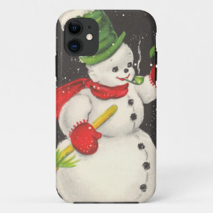 Funda Para iPhone 11 Vintage Christmas Snowman