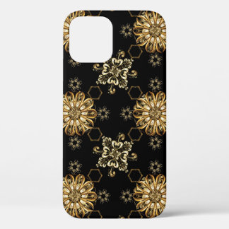 Funda Para iPhone 12 Vintage clásico: Golden Oriental Seamless.
