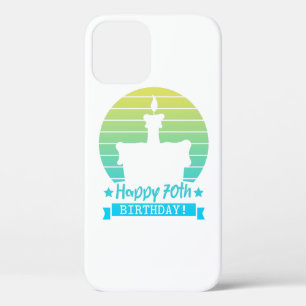 Funda Para iPhone 12 Pro Vintage Colorful Happy 70 cumpleaños
