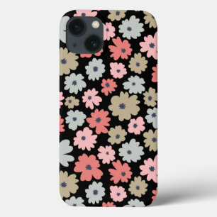 Funda Para iPhone 13 Vintage colorido de flor de patrón