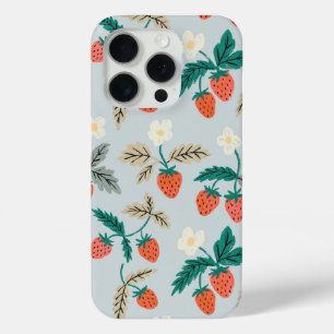 Funda Para iPhone 15 Pro Vintage Cottagecore Strawberry Pattern