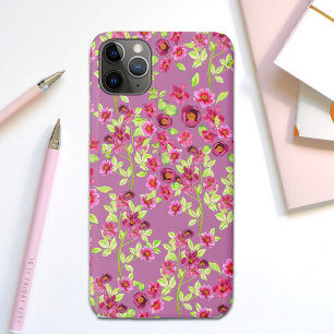 Funda Para iPhone 11 Pro Max Vintage Country Garden Flores Pink Green