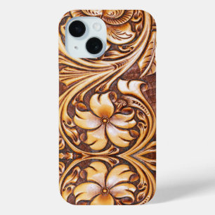Funda Para iPhone 15 vintage Country Tooled Leather western