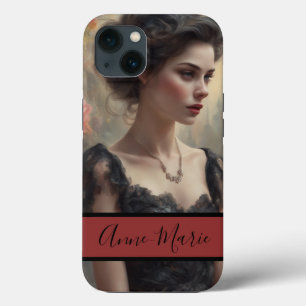 Funda Para iPhone 13 Vintage de Fashionista vestido negro estilo lbd