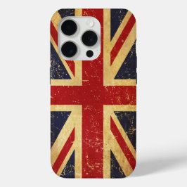 Funda Para iPhone 15 Pro Vintage de la bandera británica Jack