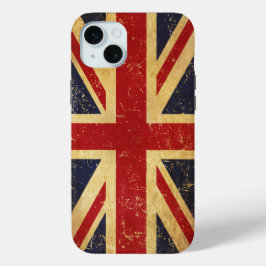 Funda Para iPhone 15 Mini Vintage de la bandera británica Jack
