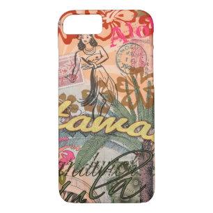 Funda Para iPhone 8/7 Vintage de la flor hawaiana hula