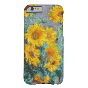 Funda Barely There Para iPhone 6 Vintage de los girasoles de Claude Monet floral
