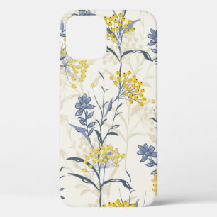 Funda Para iPhone 12 Vintage de patrón ininterrumpido de otoño con berr