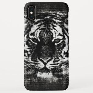 Funda Para iPhone XS Max Vintage del tigre blanco y negro
