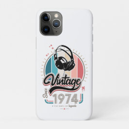 Funda Para iPhone 11 Pro Vintage desde audífonos de 1974