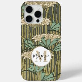 Funda Para iPhone 15 Pro Max Vintage Dragonfly Reed Monograma Art Deco