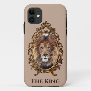 Funda Para iPhone 11 Vintage Elegante León Marrón King Retro Dads