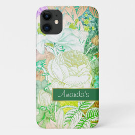 Funda Para iPhone 11 Vintage floral colorido