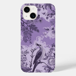 Funda Para iPhone 14 De Case-Mate Vintage French Purple Toile Fleurie