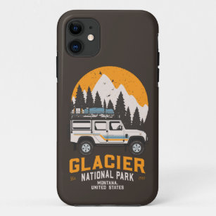 Funda Para iPhone 11 Vintage Glacier National Park Road Trip Montana