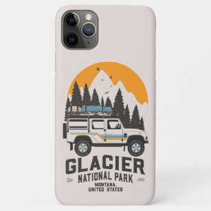 Funda Para iPhone 11 Pro Max Vintage Glacier National Park Road Trip Montana 