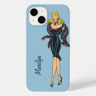 Funda Para iPhone 14 De Case-Mate Vintage Glamour Chica Retro Blonde Pinup