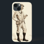 Funda Para iPhone 13 Vintage Golfer with Tobacco Pipe and Boots<br><div class="desc">This dapper gentleman looks like he is ready to hit the links. A great piece depicting a vintage golfer holding a tobacco pipe,  ready to strike a hole in one. Buy your copy today!</div>