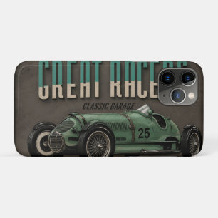 Funda Para iPhone 11 Pro Vintage Grand Prix Racing Classic Race Car Garage