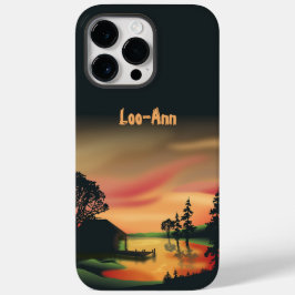 Funda Para iPhone 14 Pro Max De Case-Mate Vintage Green Naranja Red Landscape Sunset