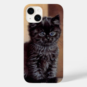 Funda Para iPhone 14 De Case-Mate Vintage Halloween Black Kitten Ilustracion