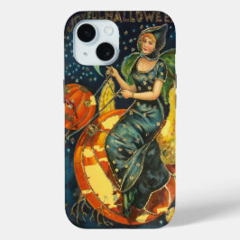 Funda Para iPhone 15 Vintage Halloween Witch Poster