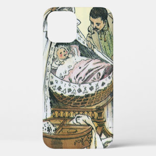 Funda Para iPhone 12 Vintage Happy Fathers Day, bebé victoriano Bassine
