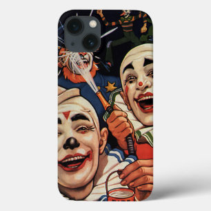 Funda Para iPhone 13 Vintage Humor, Laughing Circus Clowns and Police