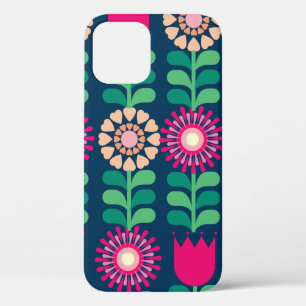 Funda Para iPhone 12 vintage/ilustracion de fondo floral