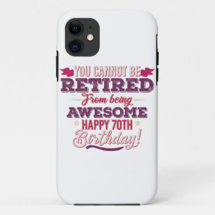 Funda Para iPhone 11 vintage jubilado asombroso 70 cumpleaños